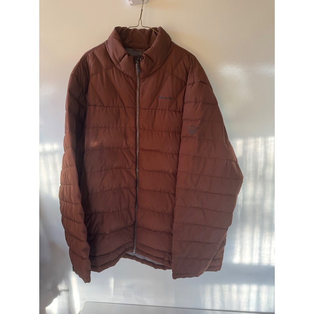 Moosejaw Mountaineering Puffer Jacket Mens 3XL Brown Duck Down Insulated Coat